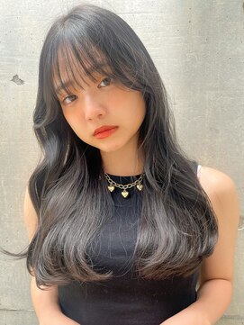 ニューヨークニューヨーク 梅田茶屋町店(NYNY) 韓国風レイヤーカットと暗くても透けるブルーブラック