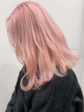 リード バイ ラグーン(LEAD by LAGOON) ホワイトミルクティーピンクペールケアブリーチイヤリングカラー