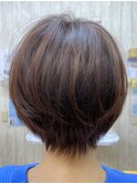 春色カラーとショートボブ