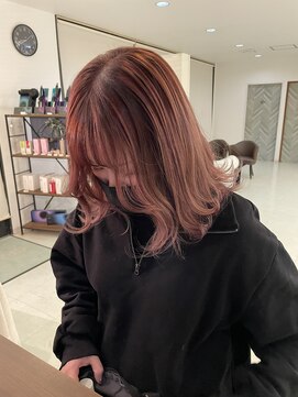 グランデ(GRANDE) バレイヤージュ/ピンクベージュ/ダブルカラー/暖色カラー