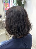 ふんわりパーマ☆黒髪/レイヤーロング/前髪パーマ【齋藤紅葉】