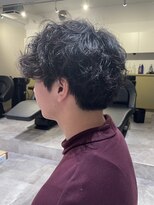 ソイクフ 四条大宮店(SOY-KUFU)&nbsp;【soy-kufu】MEN'S HAIRアッシュブラックマッシュパーマ