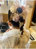 七五三ヘア　タイトポニーアレンジ