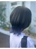 #ブルーインナーカラー#インナーカラー(2024.12)