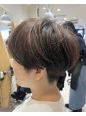 30代40代50代刈り上げショート耳掛け朝楽スタイル