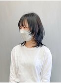 10代20代ミディアムシャギーマッシュウルフ 【つばき】
