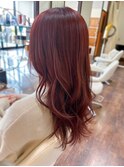 ピンクブラウンカラー【松山美容室】