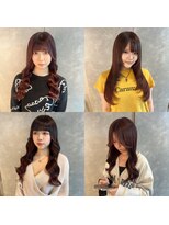 ガルボヘアー 心斎橋店(garbohair)&nbsp;プルエクステ/レッドカラー/心斎橋エクステ/当日予約OK