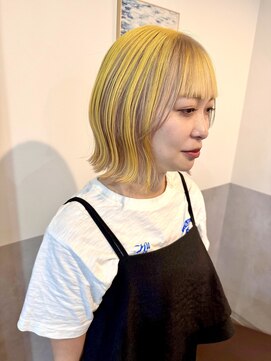 マリン(Marine) 20代30代ホワイトベージュ×ハニーイエローデザインアンブレラ