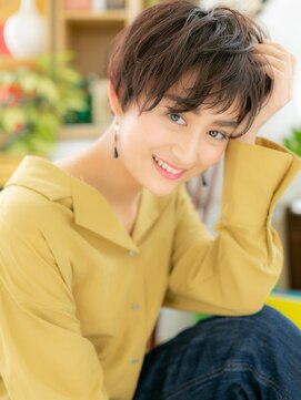 カバーヘア ブリス 大宮西口(COVER HAIR bliss) ダークアッシュくせ毛風ウェットヘアショートA4大宮20代30代40代