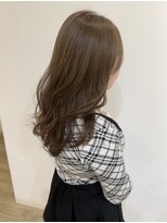 ジュエ ヘアー デザイン(Jue hair design) ブリーチなし冬のくすみベージュ/ワンカラー/透明感カラー/知立
