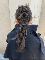 カロン トウキョウ 中野北口店(Kalon Tokyo) 参列 結婚式 アレンジ 編み込み 三つ編みアレンジ