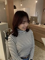 ユッカ 梅田(YUCCA)&nbsp;ミディアム/レイヤーカット/ピンクブラウン