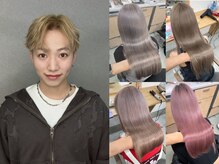 ― ケアブリーチ×ダブルカラーで叶える艶カラー設計 ―[芦屋駅/縮毛矯正/ハイライト/白髪ぼかし/MEN'S]