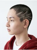 エクラートメン仙台　坊主　ラインアート　フェード　ベリショー