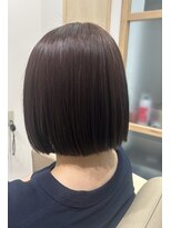 アスター 越谷レイクタウン(aster)&nbsp;艶ピンクブラウン×前下がりボブ