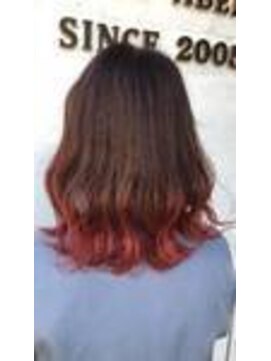 アフ(ahu) 毛先カラー