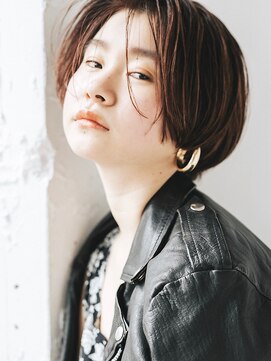 フィルムス 新宿(FILMS) 暗めカラー/レイヤーカット/くすみベージュ/ボブ/新宿