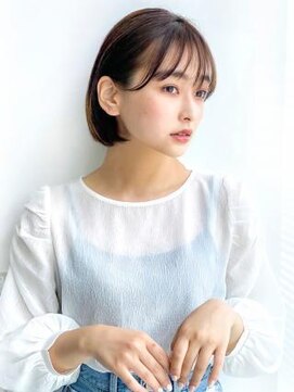 アグ ヘアー ヴィヴィ 大分宇佐店(Agu hair vivi) 《Agu hair》王道ミニボブ×大人な長めバング