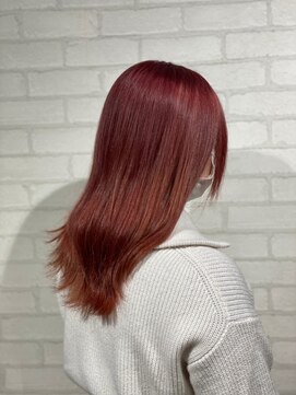 ビス ヘア アンド ビューティー 西新井店(Vis Hair＆Beauty) レッド/大人かわいい/ハイトーンカラー/10代/20代