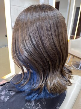 ヘアメイク アリープ(HAIR MAKE ALEAP) インナーブルー