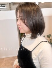【VALLEY  hair care&spa】秋冬可愛いカーキグレージュ