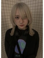 ディーン 名駅店(DEAN)&nbsp;ボブウルフ　ロングウルフ　ホワイトブロンド　名古屋　名駅