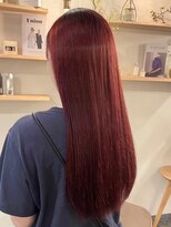 ミルヘアデザイン(mil hair design) ダブルカラーピンクベージュピンクブラウンカラーレイヤーカット