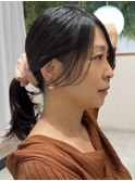 ◎美髪カールピンクブラウンエアリーロングセミディ似合わせ前髪