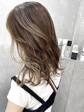 サニーサイドサロン(SUNNY SIDE SALON) インナーカラーミルクベージュ/ミディアム/たまプラーザ