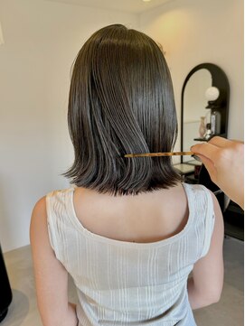 タウ(tau) ash greige ブリーチ無しWケアカラー