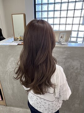 ガーランドウメダ(Garland umeda) 【ブリーチなしダブルカラー】ラテベージュ♪  Sayaka