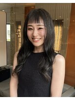 レクタ(recta) 30代 ママヘア オン眉バング ハイライト 巻き髪