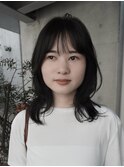 【ミディアム】【レイヤー】【地毛風】【グレージュ】