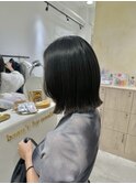 ミディアムヘア暗めカラーグランマッシュデザインカラー《用賀》
