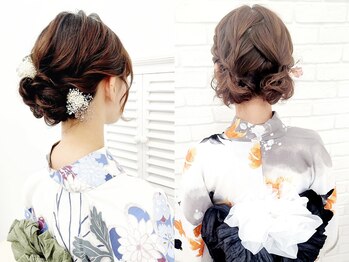 セット バイ エムビューティー(Set by M.beauty)の写真/ヘアセット着付けメイクもトータルでお任せ！七五三や結婚式、成人式振袖や卒業袴など特別な日を華やかに♪