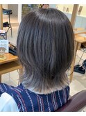 大人マッシュウルフ×グレージュカラー