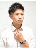 アップバンク　ツーブロック刈り上げ　黒髪　ビジネス