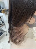 くすみピンクベージュ・インナーカラー・髪質改善