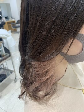 グランマッシュ(Granmash) くすみピンクベージュ・インナーカラー・髪質改善