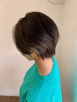 スケール(SCALE) インナーカラー×ツートンカラー×ミントグリーン