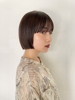 ノーム(norm) 切りっぱなしボブ/ミニボブ/ブラウンカラー/アッシュカラー/美髪