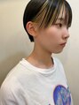 ラムネ まるみショートにコントラストをつけたインナーカラー
