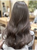 くびレイヤーエモージュグレーベージュカラーダーク アッシュ