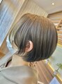 アグ ヘアー ダリア 喜多方店(Agu hair dahlia) 扱いやすさ◎ゆったりショートボブ/カーキーベージュ