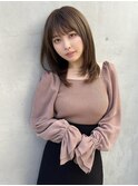 レイヤーミディ/ハッシュカット/シルキーベージュ/鶴舞