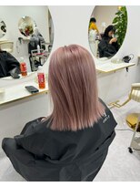 ワンズ リー 上大岡店(One's ly) ピンクベージュ_ブリーチカラー_ボブヘア【上大岡】