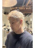 メンズパーマ　ツイスパ　波巻き　フェード