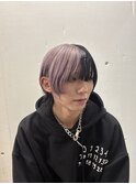 メンズツートンウルフホワイトピンクホワイトパープル