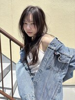 リト(riTo) くびれヘアアプリコットオレンジ夏ハイライトカラーレイヤー